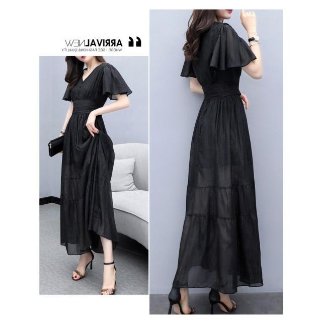 大人優美なラインが実現する繊細プリーツフレアー/ワンピース スリット