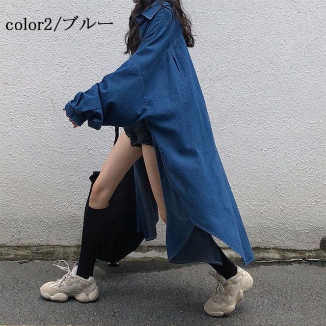 デニムコート コート マキシ丈 トレンチコート レディース ロング丈 A