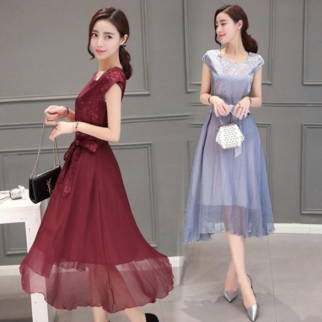 ワンピース レディース 40代 春夏 マキシ丈ワンピース きれいめ 大きい