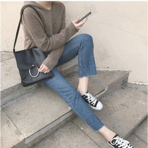 ニットセーター レディース 秋冬 ニットソー 長袖 洗えるニット フード