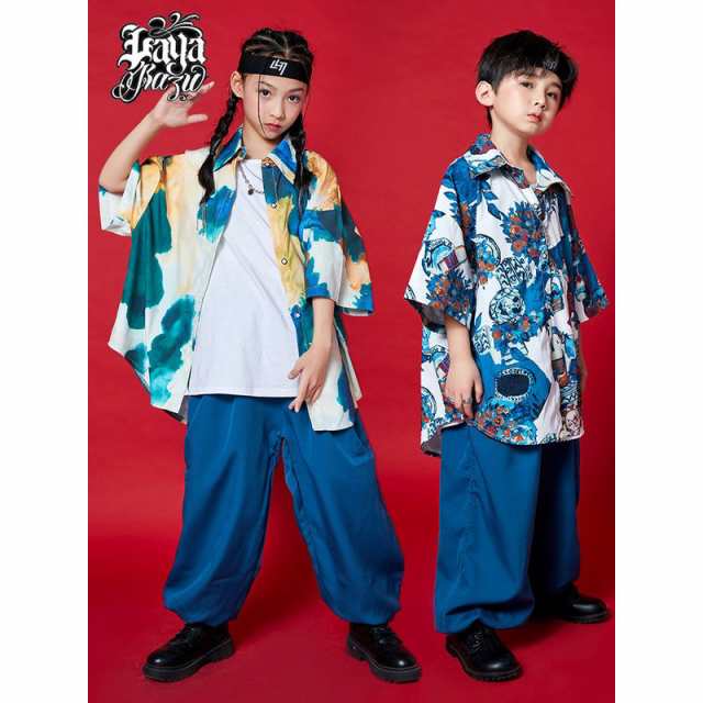 ステージ衣装 ダンスウェア キッズダンス衣装 ヒップホップ 韓国子供服 jazz 練習着 女の子 男の子 セット運動着 派手 体操服 シャツ パンツの通販は