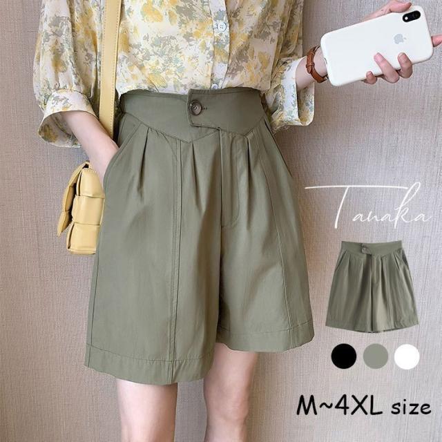 ワイドパンツ パンツ レディース おしゃれ 春夏 20代 30代 40代 ボトムス ショートパンツ 韓国風 おしゃれ 白 黒 2021 ハイウエスト ゆったり 楽ちんの通販は 6,810円