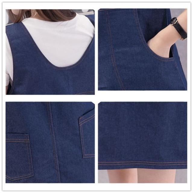 妊婦ワンピース 2点セット コンビネゾン 半袖Tシャツ 大きいサイズ