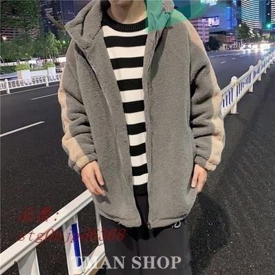 ムートンコート もこもこ 中綿コート 厚手 ふわふわ メンズ 裏起毛 裏