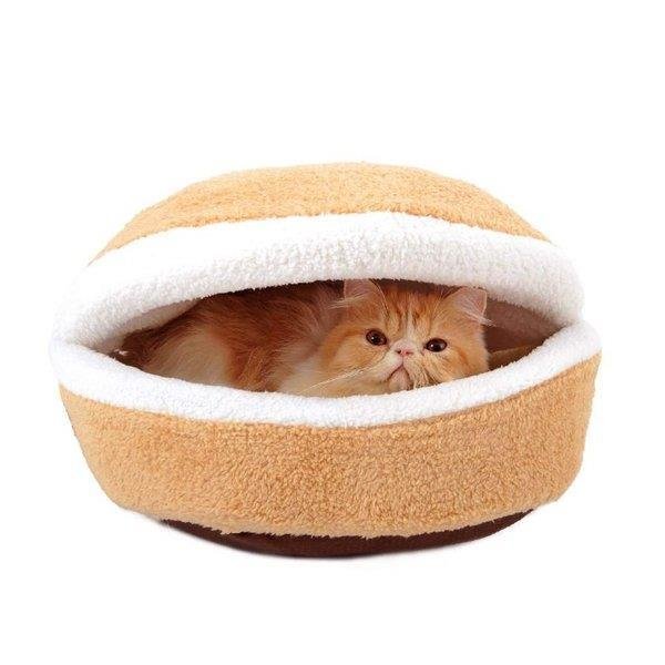ベージュ フリース ドーム型猫ベッド ベージュ フリース ドーム型猫ベッド