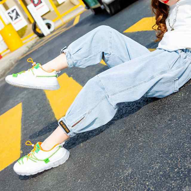 サルエルパンツ キッズ ダンスパンツ デニムパンツ キッズ