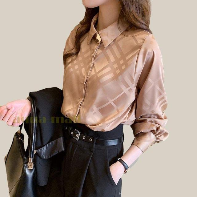 ブラウス レディース きれいめ 40代 春夏 上品 シルク風ブラウス