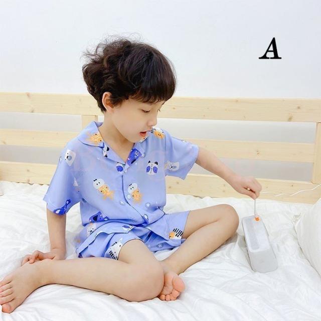 子供パジャマ 半袖 キッズパジャマ 男女兼用 前開き ルームウェア 前ボタンこどもパジャマ 綿パジャマ 8色 夏用 部屋着 寝巻き 100 110 1の通販はau Pay マーケット バルデリ