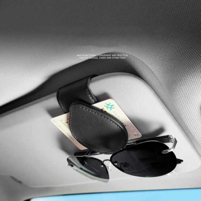 車用 メガネホルダー （1個入）カーサンバイザー 180°回転 ツインサングラスホルダー 眼鏡、チケット、カードクリップ メガネクリップ