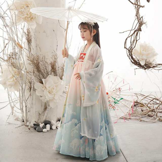 ワンピース チャイナ服 中華風 キラキラ コスプレ 天女 子供服