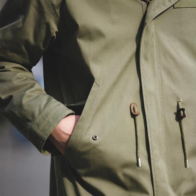 ロングモッズ m-51 フード付 裏ボア 厚手 ミリタリーコート 秋 紳士服