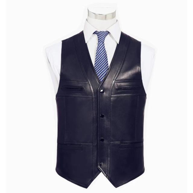 本革 レザーベスト ベスト カジュアル ジレベスト ベスト前開き
