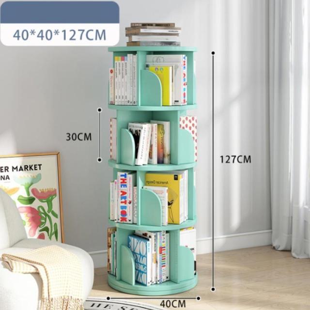 絵本 回転 省スペース 本棚 回転式本棚 大容量 大容量 組立簡単