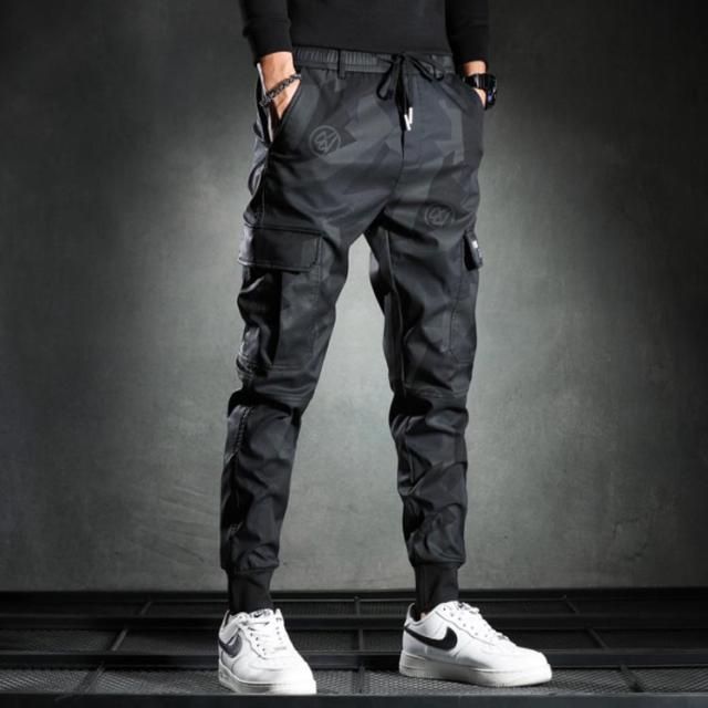 迷彩柄 ゴルフパンツ 黒 サイズ：48 MARK&LONA マークアンドロナ 切替