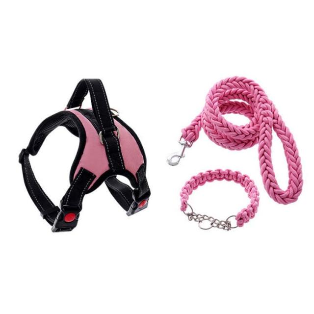 ハーネスリードセット ハーネス 通気 中型犬 大型犬 ペットハーネス ウェアハーネス 犬用 脱出防止 首輪 ナイロン 調整可能 光反射 夜安の通販はau Pay マーケット Rbm Shop