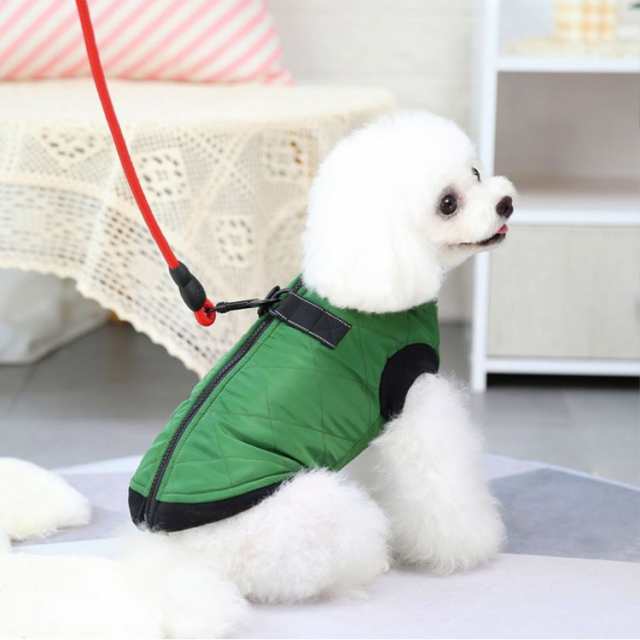 犬服 コート ドッグウェア 冬用 ハーネス付き 小型犬 中型犬 犬の服