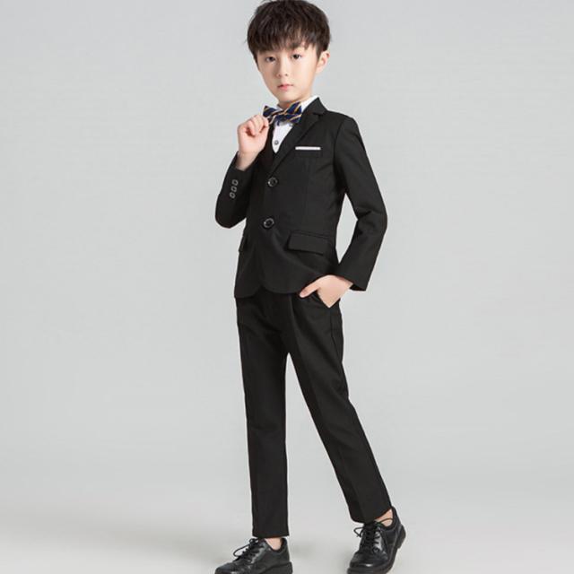 卒業式フォーマルスーツ 170 男の子 ネイビー フォーマルスーツ 5点