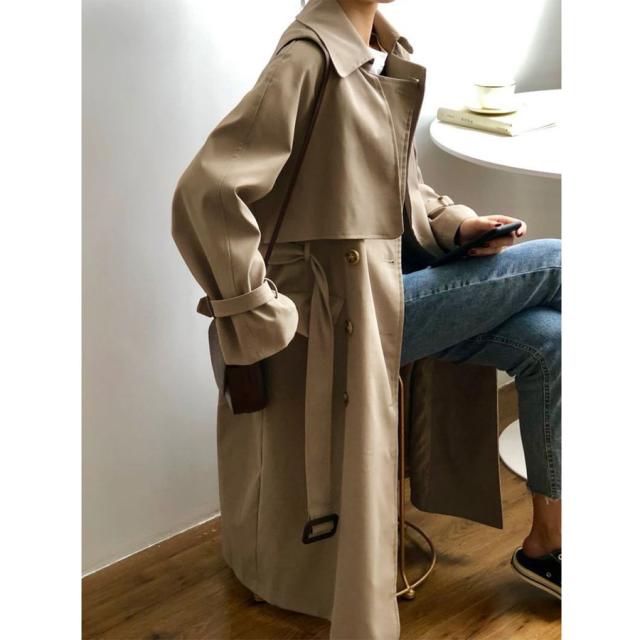 コート レディース トレンチコート アウター ウエストベルト ロング丈 膝下 ダブルブレスト 無地 長袖 オーバーコート 通勤 防風の通販はau Pay マーケット Rbm Shop