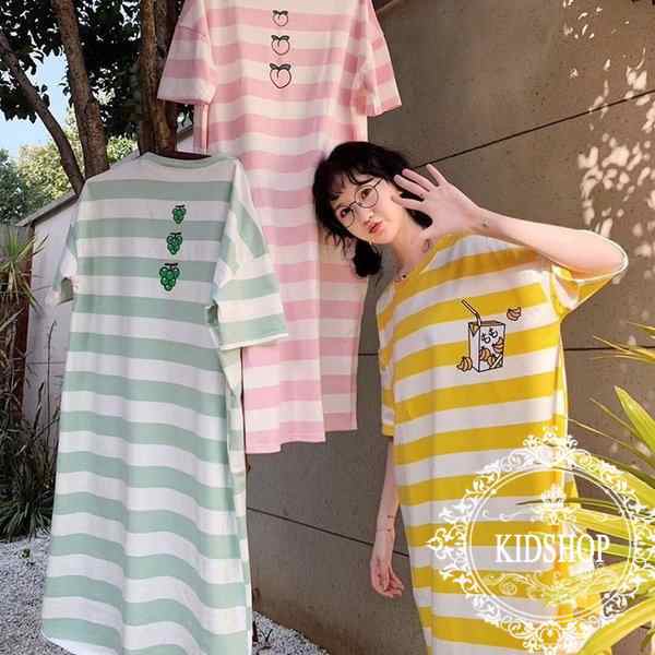 パジャマ レディース ワンピース パジャマ 半袖 夏 パジャマ ネグリジェ ロングtシャツ かわいい ボーダー パジャマ 綿 ゆったり ルームの通販はau Pay マーケット Rbm Shop