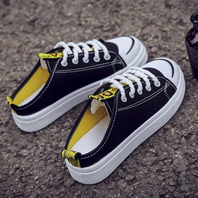 かかとなしスニーカーレディース厚底サンダルローカットシューズ靴プチプラレースアップ無地軽量歩きやすい疲れない春夏コーデ白の通販はau Pay マーケット Rbm Shop