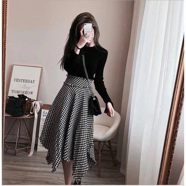 スカートセットアップ レディース 2点セット 上下セット ニット