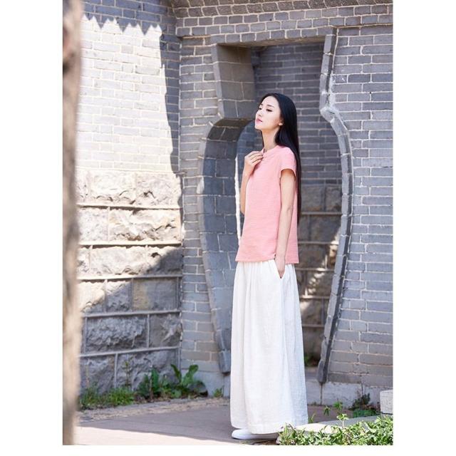 ワイドパンツ レディース リネンパンツ ゆったり ヨガパンツ 薄手