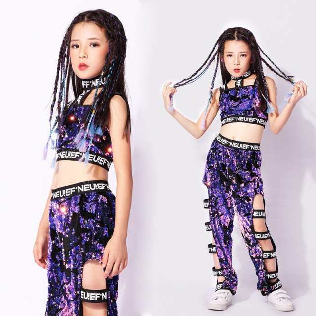 ZFZTLYEL] 女の子 タンクトップ ハーフトップ キッズ ダンス