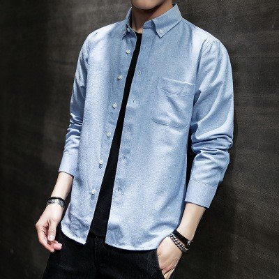 シャツ メンズ ワイシャツ Yシャツ アウター トップス 胸ポケット付き 長袖 無地 カジュアル ファッション 着心地いい シンプル かっこいい 厚の通販は