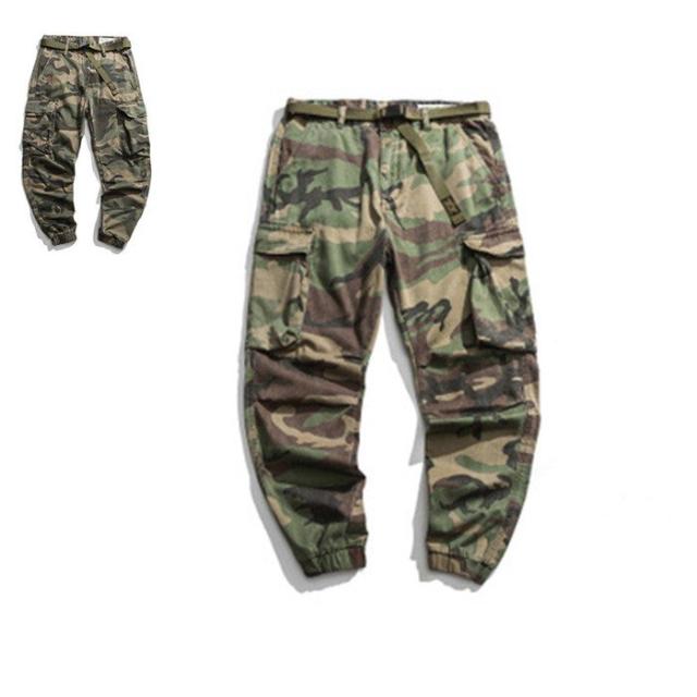 カーゴパンツ メンズ 夏用 ゆったり 長ズボン スリム 作業着 太め 作業ズボン ワークパンツ ミリタリー パンツ ワイドパンツ 迷彩 カジュアル 新品
