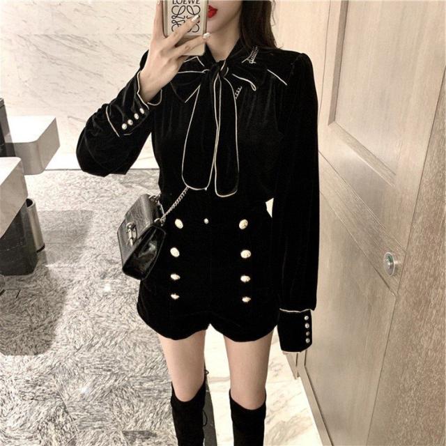 着痩せ!ディース!ットアップ!袖!しゃれ!ョートパンツ＋上着 !く見える!ジュアル!0代!0代