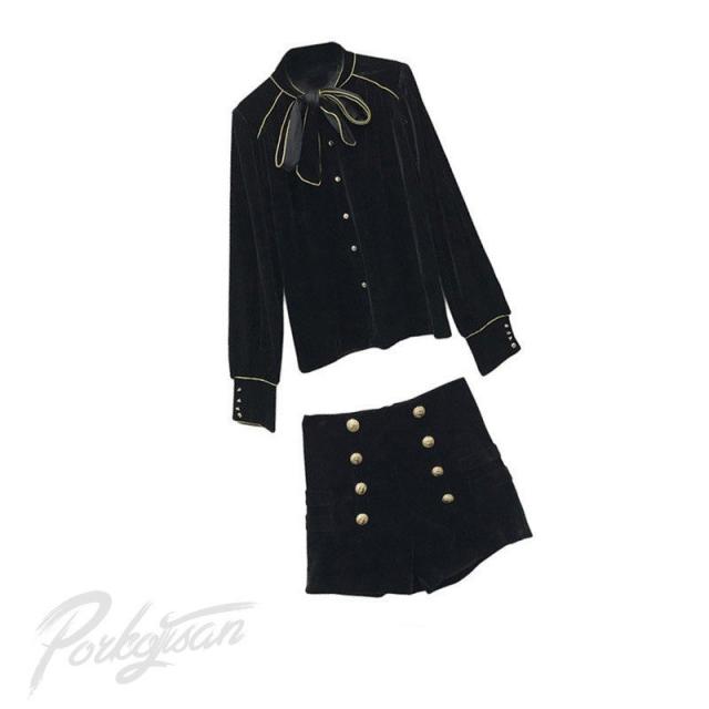 着痩せ!ディース!ットアップ!袖!しゃれ!ョートパンツ＋上着 !く見える