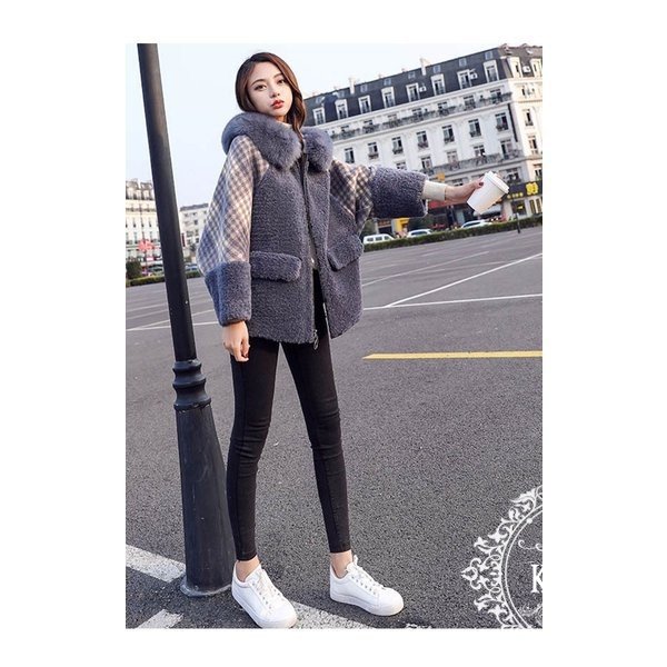 フードファーニットパーカー カーディガン レディース 秋冬 冬物