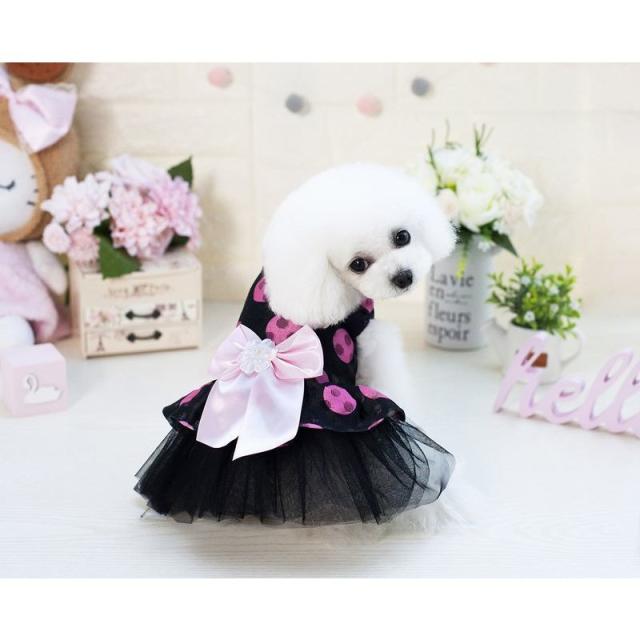 犬のぬいぐるみ ドット柄ドレス付き 犬のぬいぐるみ ドット柄ドレス付き 998-21930s_0.jpg