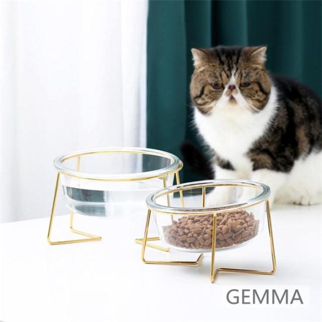 猫用食器 犬用食器 小型犬 大型犬 フードボール 1個 フードボウル 透明 ガラス 餌皿 エサ皿 透明 スタンド 食べやすい ペット用品 スタンの通販はau Pay マーケット Rbm Shop