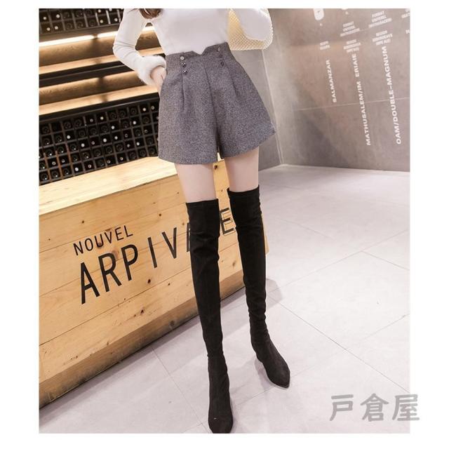 ショートパンツ 秋冬物 LAGUA GEM | BORDER KNIT ショートパンツ (ショートパンツ