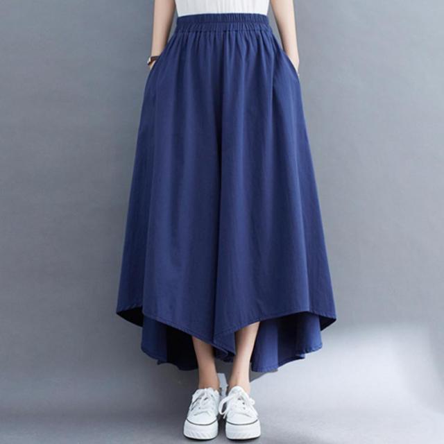 LCB-2309-003 パンツ スカーチョ アシンメトリー ロング ミモレ LCB-2309-003 パンツ スカーチョ アシンメトリー ロング ミモレ