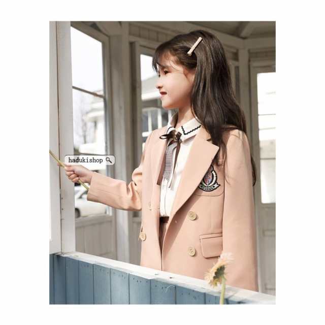 スーツ 子供 フォーマル 女の子 入学式 卒業式 スクール 学生 制服 タキシード ジュニア セットアップ 韓国子供服 発表会 2点セット おしゃれの通販は
