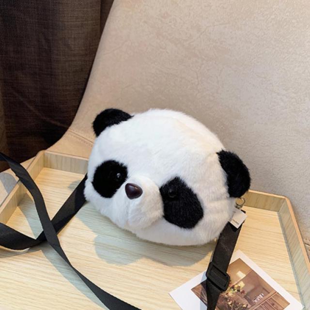 ふわふわ もこもこ パンダ ぬいぐるみ ポシェット 鞄 ショルダーバッグ