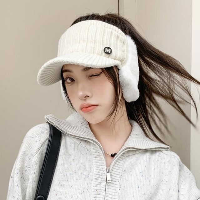 耳当て付き帽子 耳当て付き帽子 レディース キャップ 耳当てつき帽子 ニット帽