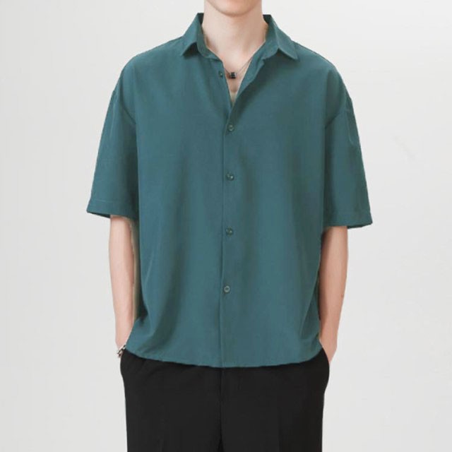 初売り旅行 カジュアルシャツ メンズ 半袖シャツ 接触冷感 アイスシルク 服&ファッション小物