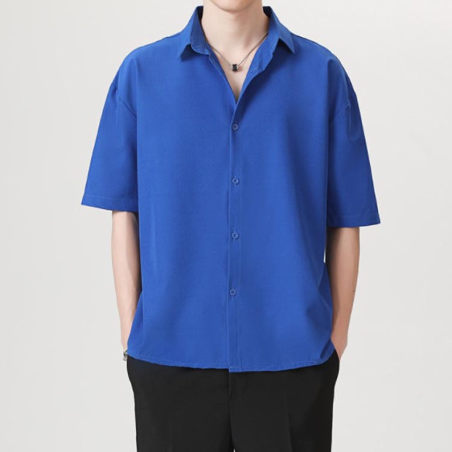 イケオジ シャツ サマーシャツ メンズ 夏服 40代 男性 白シャツ