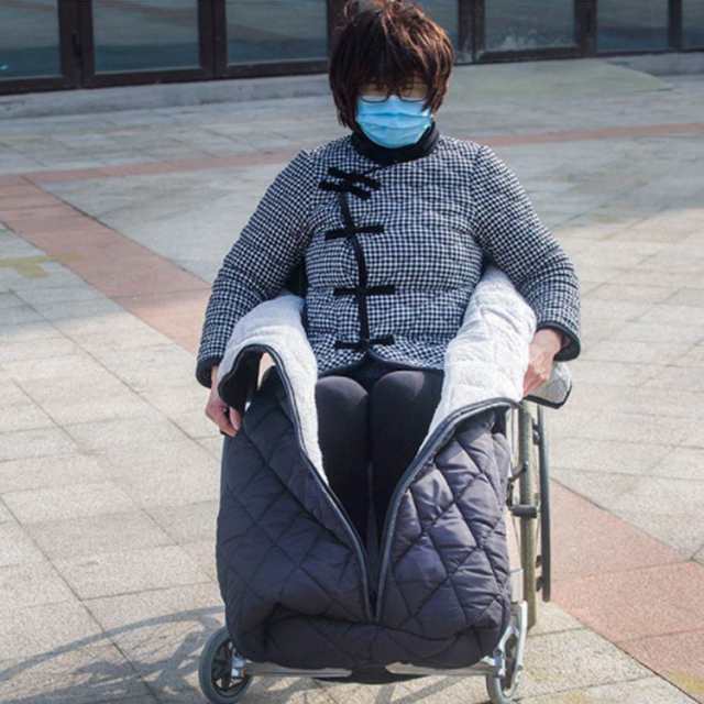 ジッパーと絨毛フリース裏地付き車椅子用ブランケット、車椅子用 