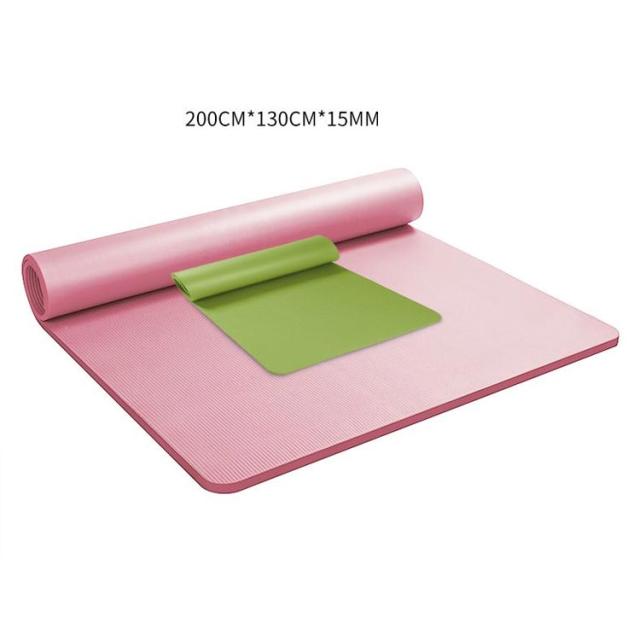 大きいサイズ ケース付き ヨガマット 大判 特大 15mm 15mm 幅広 バンド