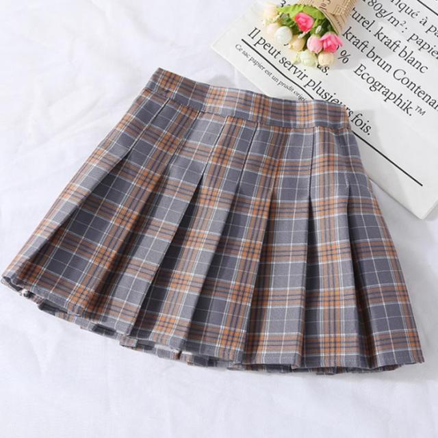 Eara]エアラ タータンチェック スカート 灰色 ボトムス 大人可愛い  