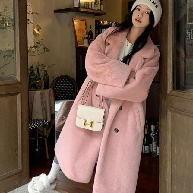 フェイクファーコート レディース ロングコート チェスターコート