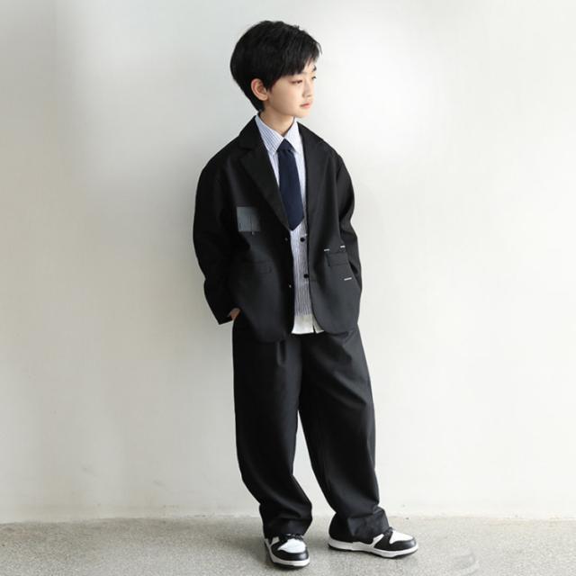 子供 スーツ 卒業式 男の子 大きいサイズ カジュアルスーツ 子供服