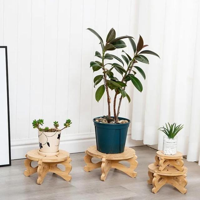 フラワースタンド おしゃれ 木製 スツール型 かわいい 花台 植物台
