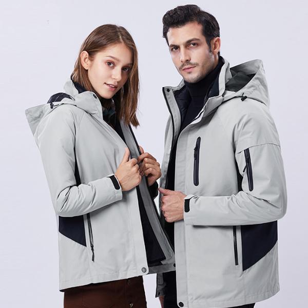 3way マウンテンパーカー　中綿入れ メンズ レディース 撥水加工 レインウェア 防風 スポルディング アウター 上着 ジャンバー 秋 春 ジャケット  裏トリコット 切替 秋冬  男女兼用 3way マウンテンパーカー 中綿入れ メンズ レディース 撥水加工 レイン