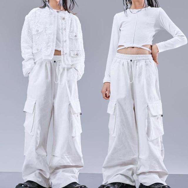 ステージ　衣装　ダンス用 ホワイトジャケット ステージ 衣装 ダンス用 ホワイトジャケット