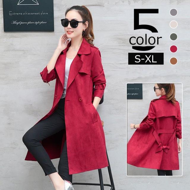 トレンチコート レディース ロングコート 秋 冬 アウター コート 羽織り ライトアウター 長袖 ベルト付き ゆったり カジュアル オシャレ 新作の通販は 7,840円